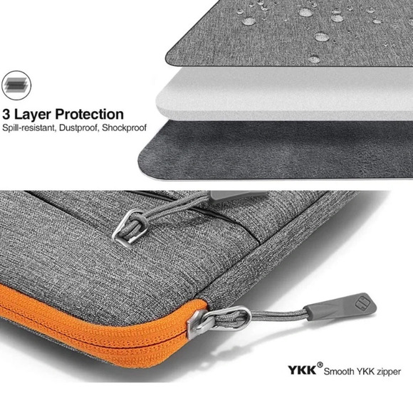 Tomtoc grey tablet sleeve case - Picture 6 of 13